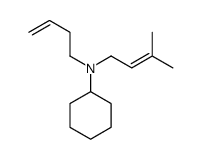 N-but-3-enyl-N-(3-methylbut-2-enyl)cyclohexanamine结构式