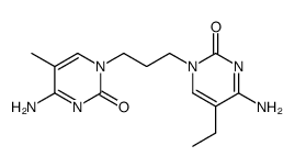 4,4'-diamino-5-ethyl-5'-methyl-1H,1'H-1,1'-propane-1,3-diyl-bis-pyrimidin-2-one结构式