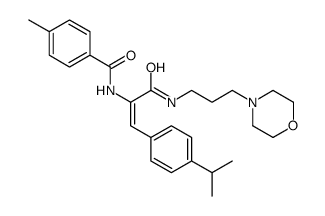 4-methyl-N-[(Z)-3-(3-morpholin-4-ylpropylamino)-3-oxo-1-(4-propan-2-ylphenyl)prop-1-en-2-yl]benzamide Structure
