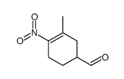 3-methyl-4-nitrocyclohex-3-ene-1-carbaldehyde结构式