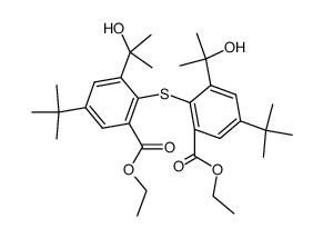 bis(2-(1-hydroxy-1-methylethyl)-4-(1,1-dimethylethyl)-6-carbethoxyphenyl) sulphide Structure