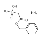 Acetic acid,2-phosphono-, 1-(phenylmethyl) ester, ammonium salt (1:1)结构式
