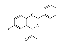 1-(7-bromo-3-phenyl-4,1,2-benzothiadiazin-1-yl)ethanone Structure