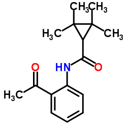 Cyclopropanecarboxamide, N-(2-acetylphenyl)-2,2,3,3-tetramethyl- (9CI) structure