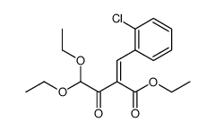 2-[1-(2-Chloro-phenyl)-meth-(E)-ylidene]-4,4-diethoxy-3-oxo-butyric acid ethyl ester Structure