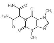 Propanediamide,2-(2,3,6,7-tetrahydro-3,7-dimethyl-2,6-dioxo-1H-purin-1-yl)- Structure