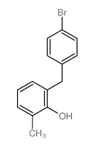 2-[(4-bromophenyl)methyl]-6-methyl-phenol structure