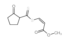 2-Propenoic acid,3-[[(2-oxocyclopentyl)thioxomethyl]thio]-, methyl ester, (Z)- (9CI) Structure