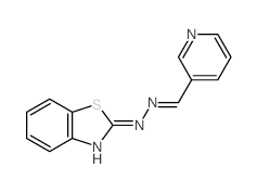 3-Pyridinecarboxaldehyde,2-(2-benzothiazolyl)hydrazone结构式