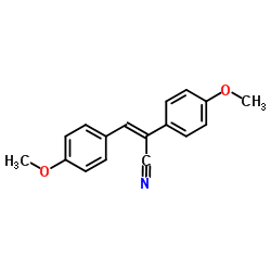 2,3-Di(4-methoxyphenyl)acrylonitrile结构式