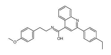 2-(4-ethylphenyl)-N-[2-(4-methoxyphenyl)ethyl]quinoline-4-carboxamide结构式