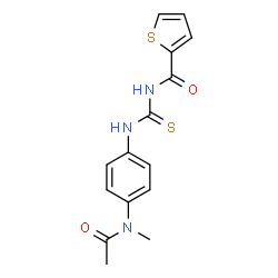 N-[({4-[acetyl(methyl)amino]phenyl}amino)carbonothioyl]-2-thiophenecarboxamide Structure