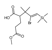 (+/-)-2-[2-bromo-1,1-dimethyl-3-(trimethylsilanyl)allyl]pentanedioic acid 5-methyl ester Structure