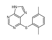 6-(2,5-dimethylphenyl)sulfanyl-7H-purine结构式