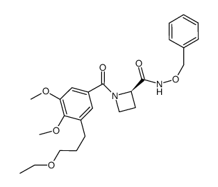 1-[3-(3-ethoxypropyl)-4,5-dimethoxybenzoyl]azetidine-2R-carboxylic acid benzyloxyamide Structure