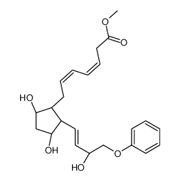 (3E,5E)-7-[(1R)-3α,5α-Dihydroxy-2β-[(E,R)-4-phenoxy-3-hydroxy-1-butenyl]cyclopentan-1α-yl]-3,5-heptadienoic acid methyl ester结构式