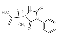 1,2,4-Triazolidine-3,5-dione,4-phenyl-1-(1,1,2-trimethyl-2-propen-1-yl)- Structure