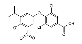 3,5-dichloro-4-(5-isopropyl-4-methoxy-3-nitrophenoxy)benzoic acid Structure