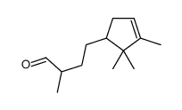 alpha,2,2,3-tetramethyl cyclopent-3-ene-1-butyraldehyde structure