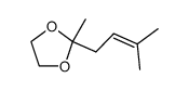 1,3-Dioxolane,2-methyl-2-(3-methyl-2-butenyl)- (7CI,9CI) Structure