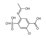 5-Acetylamino-2-chloro-4-sulfobenzoic acid structure