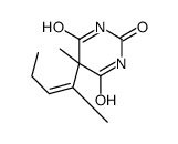 5-Methyl-5-(1-methyl-1-butenyl)barbituric acid structure