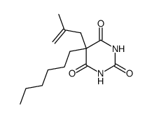 5-Hexyl-5-(2-methyl-2-propenyl)-2,4,6(1H,3H,5H)-pyrimidinetrione结构式