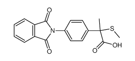 α-methylthio-α-(p-phthalimidophenyl)propionic acid Structure