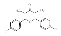 4H-Pyran-4-one,2,6-bis(4-chlorophenyl)tetrahydro-3,5-dimethyl- Structure