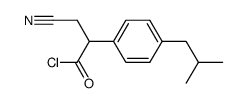 (+/-)-3-cyano-2-(4-isobutylphenyl)propionyl chloride Structure