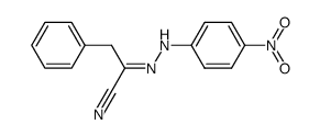 α -[1-(4-nitrophenyl)hydrazin-2-ylidene]benzenepropanenitrile结构式