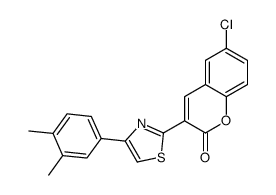 6-chloro-3-[4-(3,4-dimethylphenyl)-1,3-thiazol-2-yl]chromen-2-one Structure