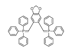 triphenyl-[[6-[(triphenyl-λ5-phosphanylidene)methyl]-1,3-benzodioxol-5-yl]methylidene]-λ5-phosphane结构式