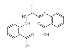 2-[2-[(2-carboxyphenyl)iminothiocarbamoyl]hydrazinyl]benzoic acid Structure