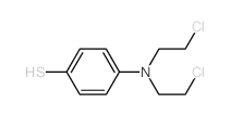4-[bis(2-chloroethyl)amino]benzenethiol structure