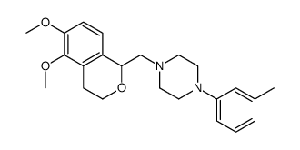 1-[(5,6-dimethoxy-3,4-dihydro-1H-isochromen-1-yl)methyl]-4-(3-methylphenyl)piperazine结构式