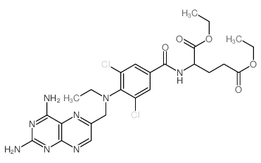 diethyl 2-[[3,5-dichloro-4-[(2,4-diaminopteridin-6-yl)methyl-ethyl-amino]benzoyl]amino]pentanedioate结构式