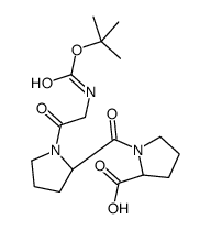 (2S)-1-[(2S)-1-[2-[(2-methylpropan-2-yl)oxycarbonylamino]acetyl]pyrrolidine-2-carbonyl]pyrrolidine-2-carboxylic acid结构式