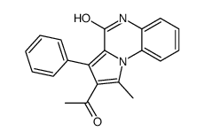 2-acetyl-1-methyl-3-phenyl-5H-pyrrolo[1,2-a]quinoxalin-4-one结构式