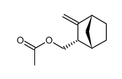 (+/-)-acetic acid-(3-methylene-[2endo]norbornylmethyl ester) Structure