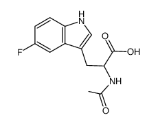 Nα-acetyl-5-fluoro-D,L-tryptophan结构式
