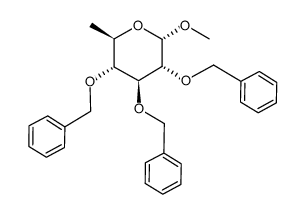 methyl-6-deoxy-2,3,4-tris(phenylmethoxy)-α-D-glucopyranoside Structure
