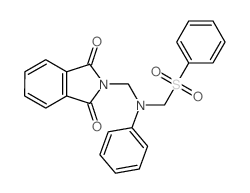 2-[(benzenesulfonylmethyl-phenyl-amino)methyl]isoindole-1,3-dione结构式