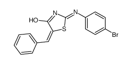 5-benzylidene-2-(4-bromoanilino)-1,3-thiazol-4-one Structure