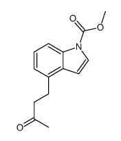1-methoxycarbonyl-4-(3-oxo-1-butyl)indole结构式