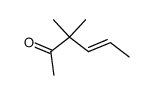 3,3-dimethyl-hex-4t-en-2-one Structure