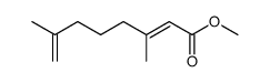 methyl (2E)-3,7-dimethyl-2,7-octadienoate结构式