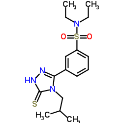 N,N-Diethyl-3-(4-isobutyl-5-mercapto-4H-[1,2,4]triazol-3-yl)-benzenesulfonamide结构式