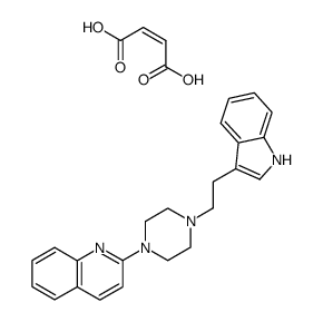 2-{4-[2-(1H-Indol-3-yl)-ethyl]-piperazin-1-yl}-quinoline; compound with (Z)-but-2-enedioic acid结构式