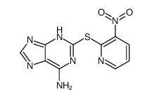 2-(3-nitropyridin-2-yl)sulfanyl-7H-purin-6-amine结构式